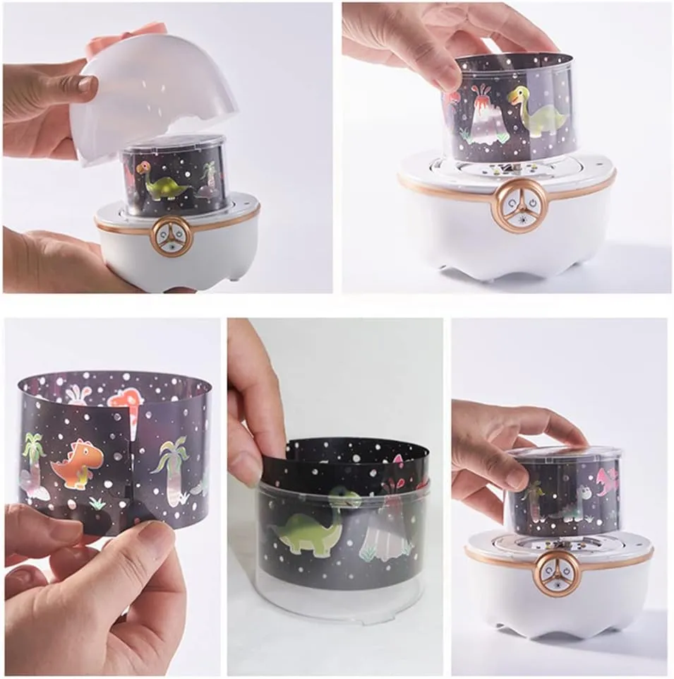 CRONY lucky star 8 kinds of pattern light Starry sky projector lamp night light romantic rotating music table lamp