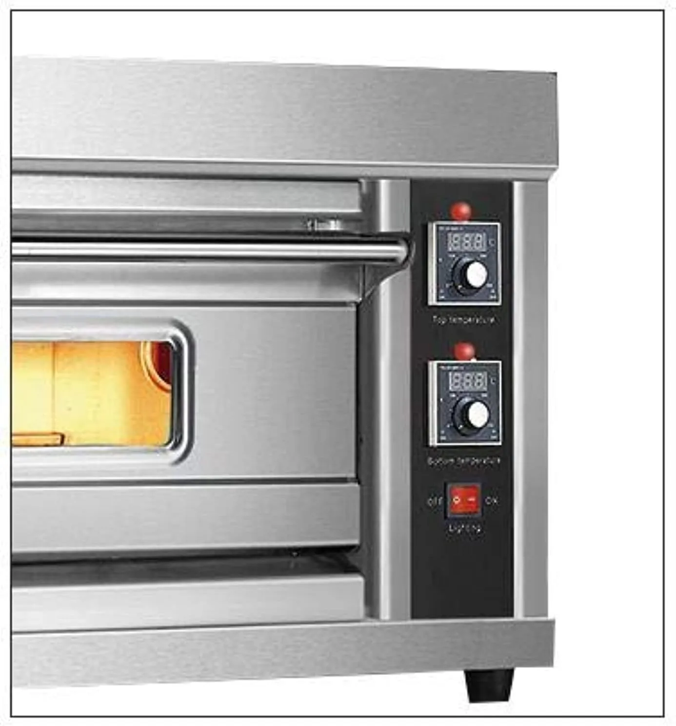 GRACE KITCHEN Commercial Electric Pizza Oven with 1desk 1tray 220V 6.6KW CE, Multifunctional Oven 30-400 Degree Celsius