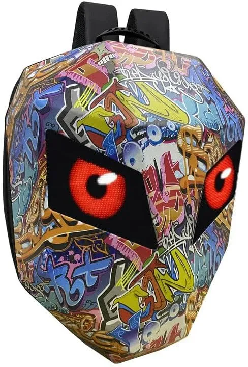 CRONY Iron Man Water Transfer Graffiti Led Display Backpack