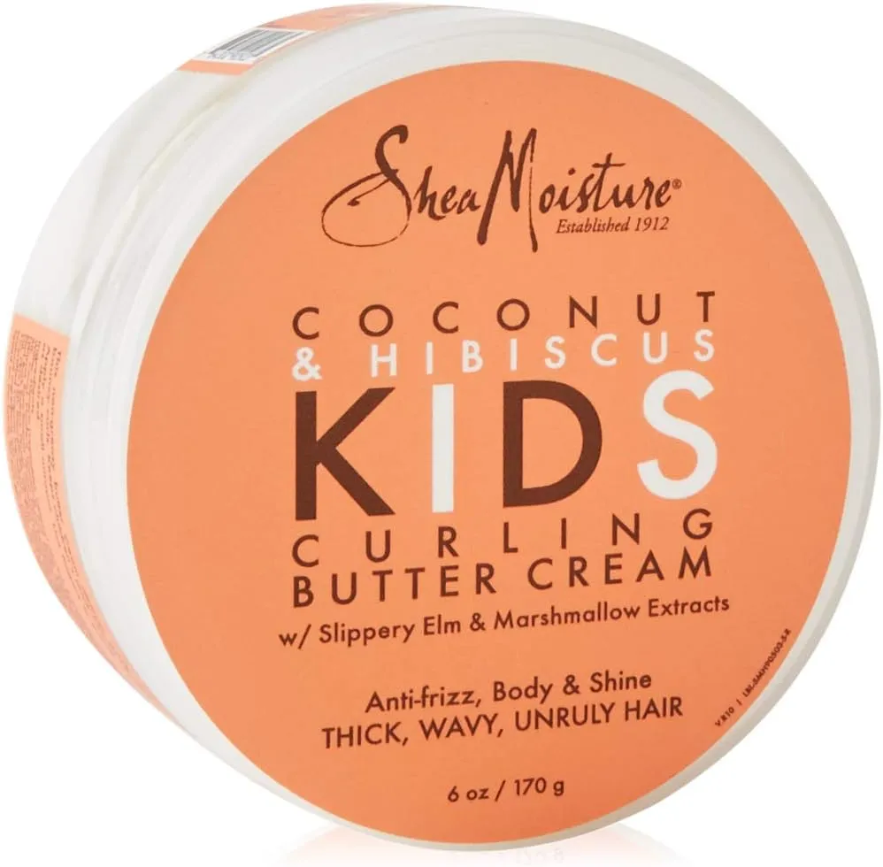 shea moisture coconut and hibiscus kids curling butter cream, 170 g, multi, 6 oz