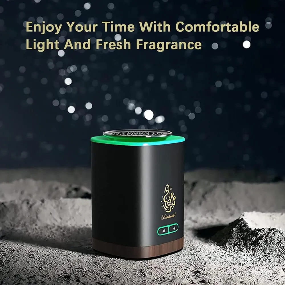 CRONY B17 Quadrate With Light Bukhoor Arabian Electronic Aromatherapy Incense Burner, Rechargeable LED Portable Electric Incense Burner Aromatherapy Machine