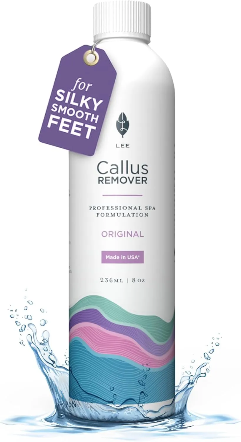 lee beauty professional best callus remover, callus eliminator, liquid & gel for corn and callus on feet, does better job than electric shaver & foot scrubber.