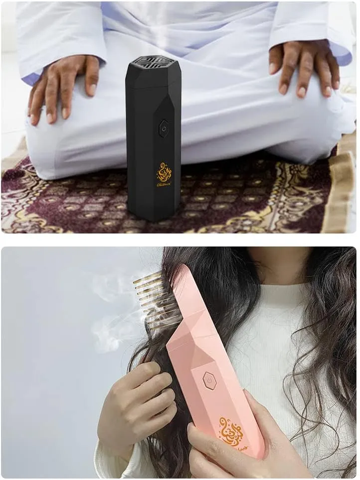 CRONY 2023 USB Rechargeable Comb Electric Bakhoor Luxury Incense Burner – B26 WHITE