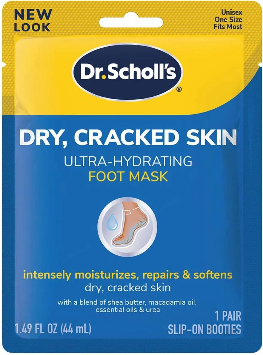 dr. scholl's dry cracked skin ultra hydrating foot mask 1.49fl oz 1 pair
