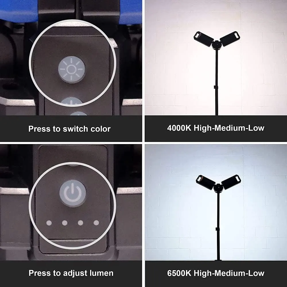 CRONY VIP-11 Outdoor multi-function lamp 5000 Lumen Rechargeable Cordless Collapsible AC/DC Portable LED Work Light with Telescoping Tripod Stand