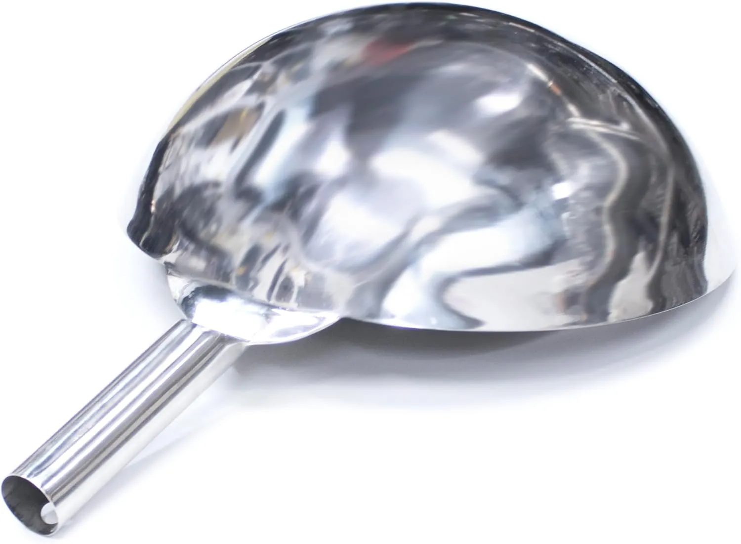 Grace Full Stainless Steel Lightweight Round Bottom Chinese Wok Pan with Welded Handle for Commercial & Home Kitchen Deep Frying & Stir Fry - 35.5cm/14inch