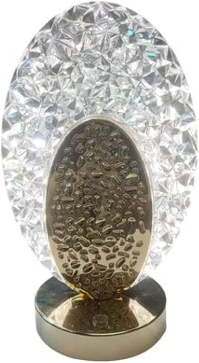 CRONY Leaf Three-color touch charging star eye lamp Modern Luxury Crystal Desk Lamp Bedroom Portable Night Light, Star Shape