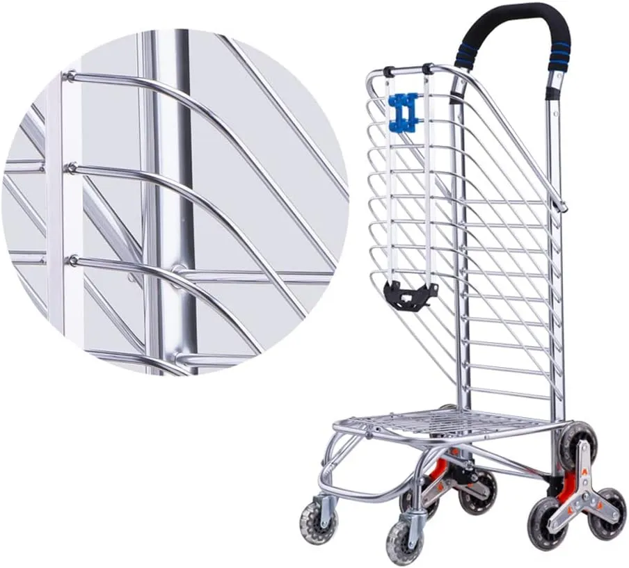 CRONY 8 Wheels Dual Purpose Shopping Cart Lightweight Shopping Trolley Bag With Seat