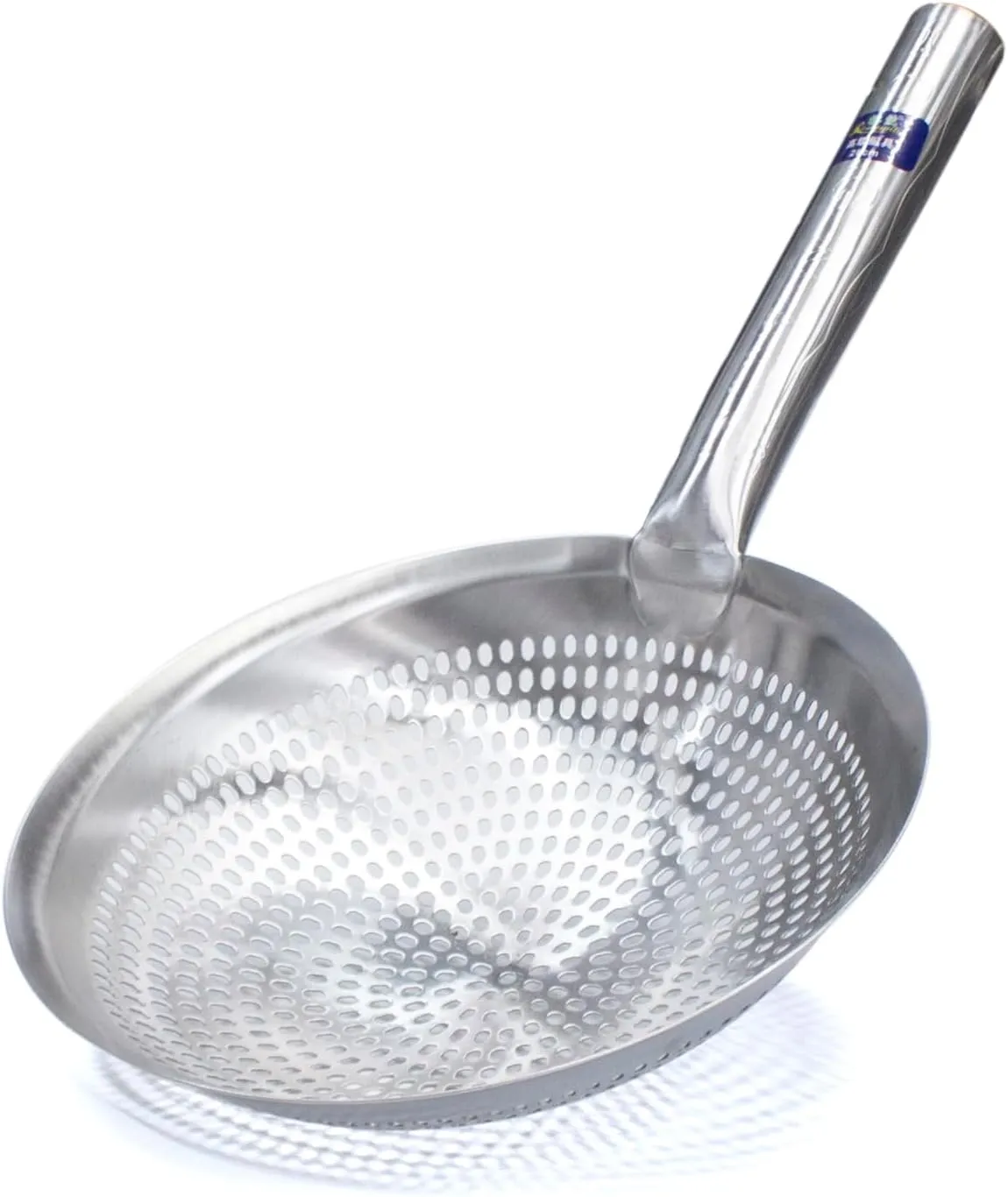 Grace Commercial Pasta Scoop Kitchen Cooking Strainer Skimmer Ladle Stainless Steel Colander Spoon Mesh Food Scoop Metal Utensils Frying Accessories Hand Strainer (28CM/11INCH)