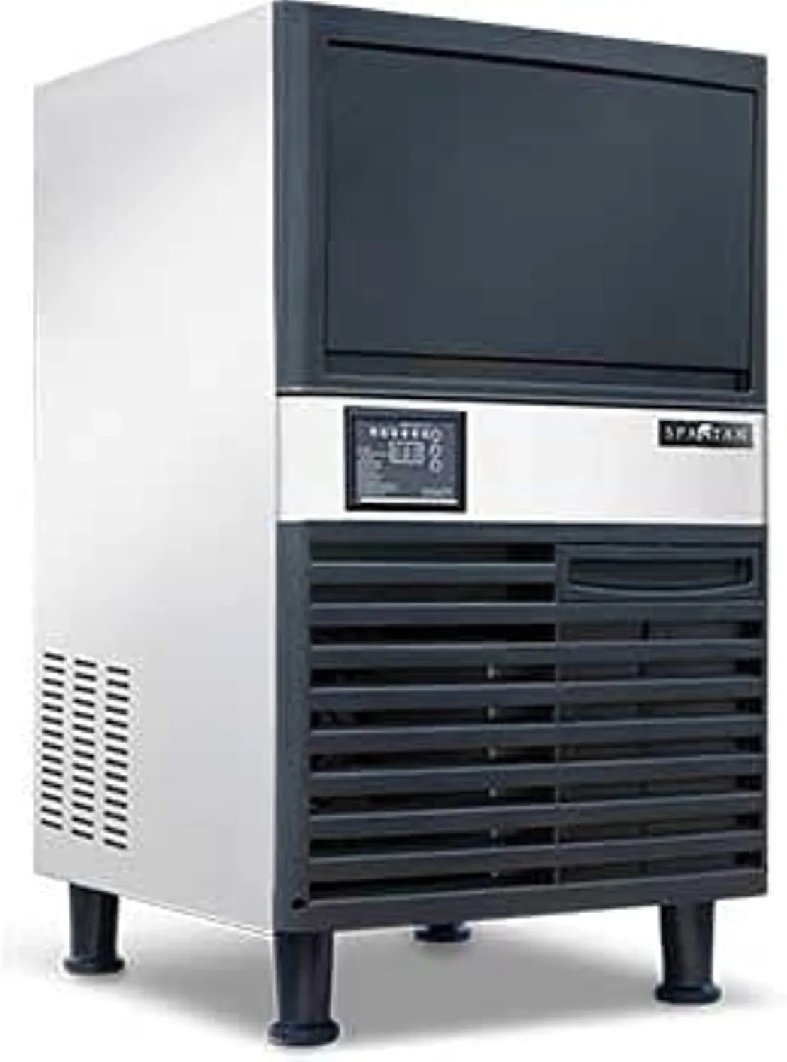 GRACE KITCHEN Stainless Steel Commercial Ice Maker - 55kg/24h with 18kg Storage Capacity