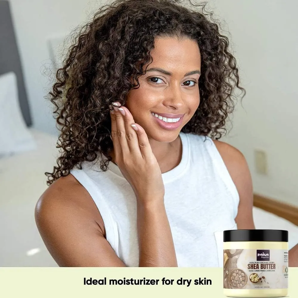 paiya organics® raw unrefined organic shea butter for skin face hair stretch marks, 100gm