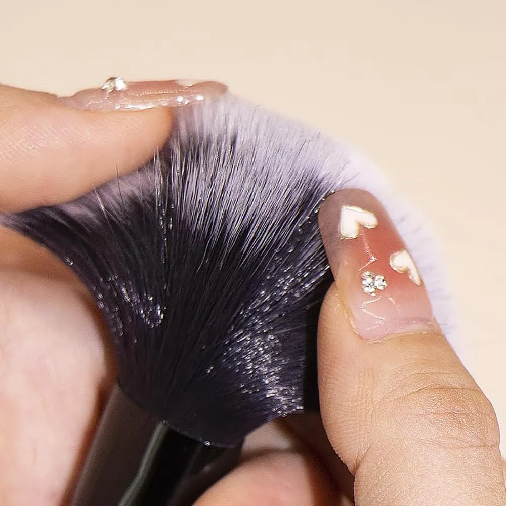 duomama travel friendly 10pcs makeup brush set with brush pouch mini brushes for on the go beauty complete cosmetic kit for easy touch ups portable and convenient (black)