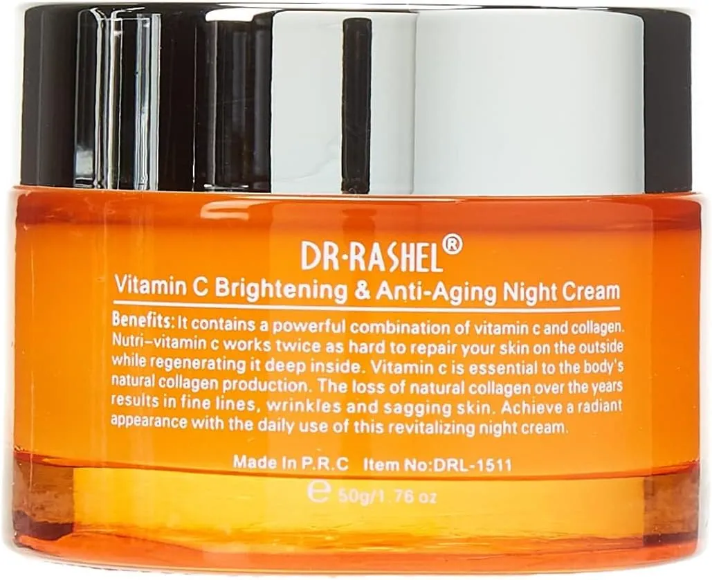 dr. rashel vitamin c brightening & anti aging night cream, white 50g