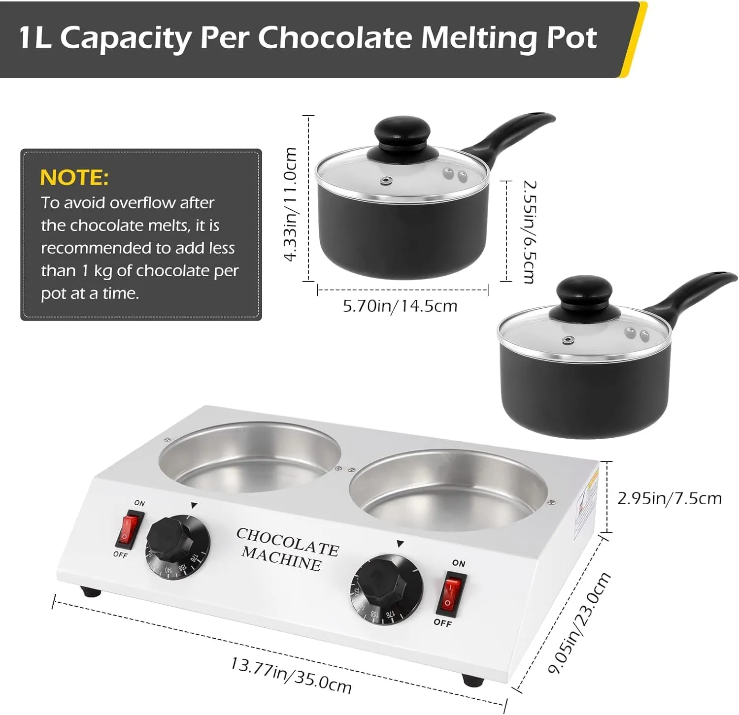 GRACE KITCHEN Chocolate Fondue Machine