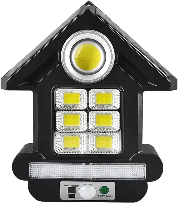 CRONYCL-S180 Solar Street Lights Outdoor, Motion Sensor Outdoor Street Light, High Sensitivity Photo-Sensing Device for Garden, Street, Deck, Yard, Garage, Patio