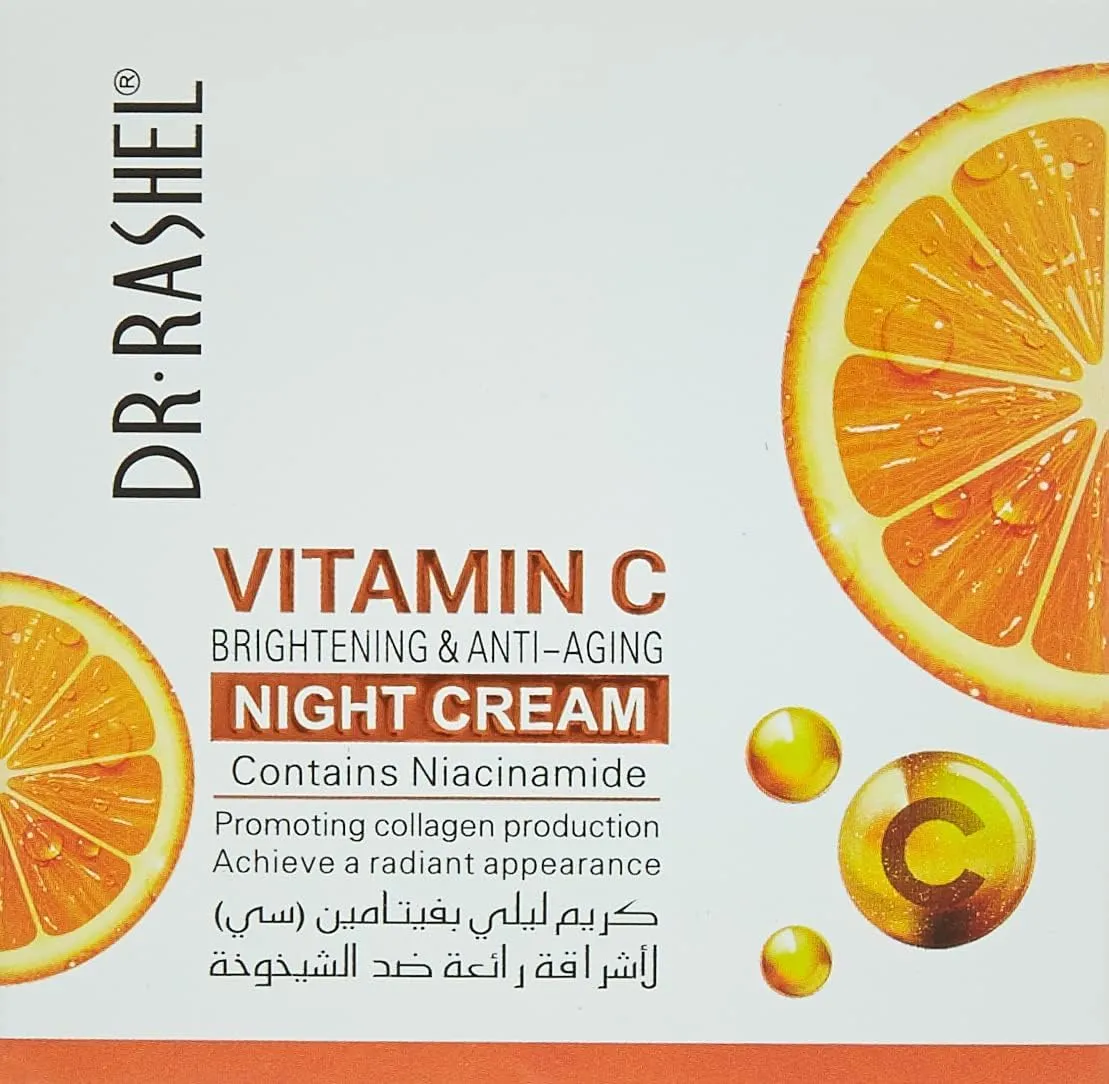 dr. rashel vitamin c brightening & anti aging night cream, white 50g