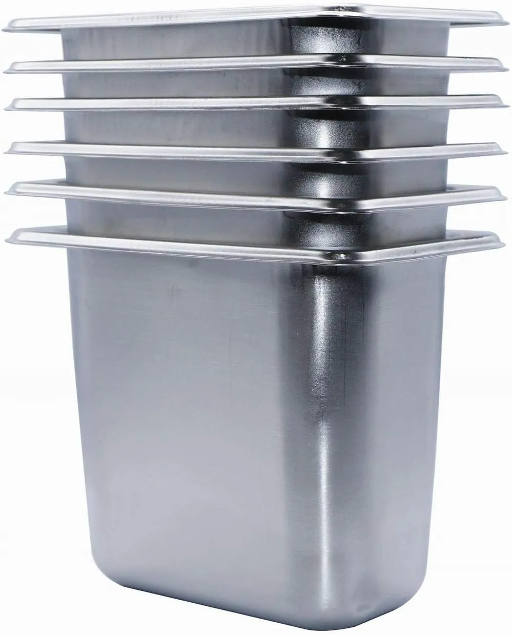 GRACE KITCHEN 1/9 150MM Deep Stainless Steel Gastronorm Food Containers - 6 PCS/Bainmarie Food PAn Inserts