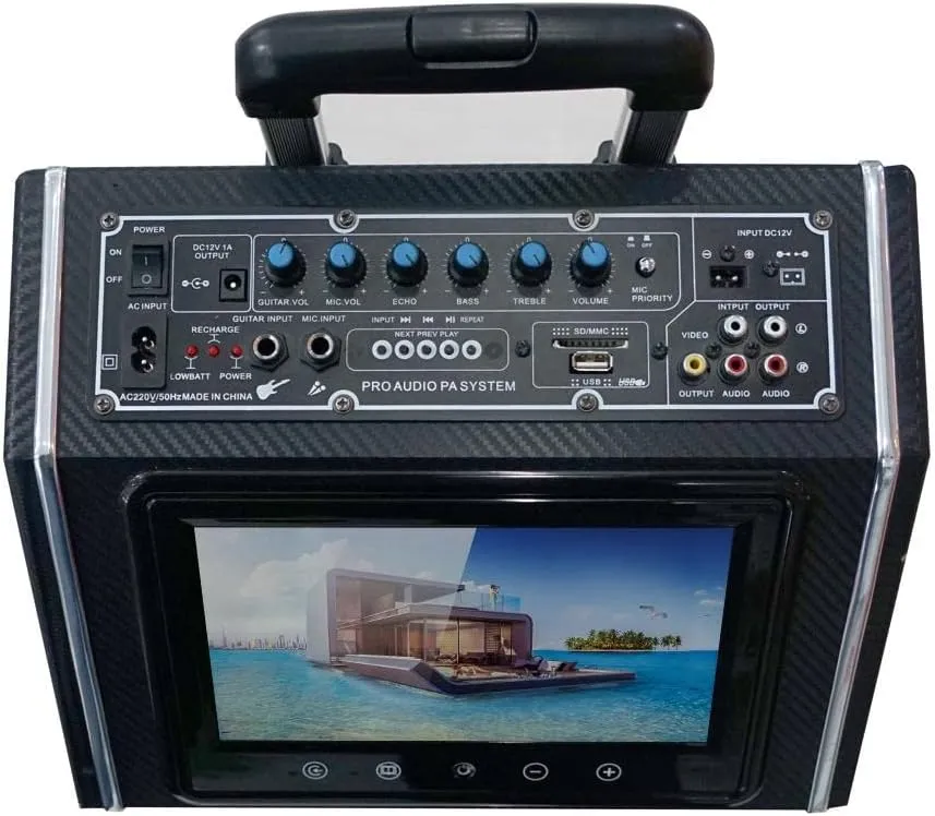 CRONY A109DPI speaker Square dance sound outdoor pull rod audio box with wireless microphone video playback