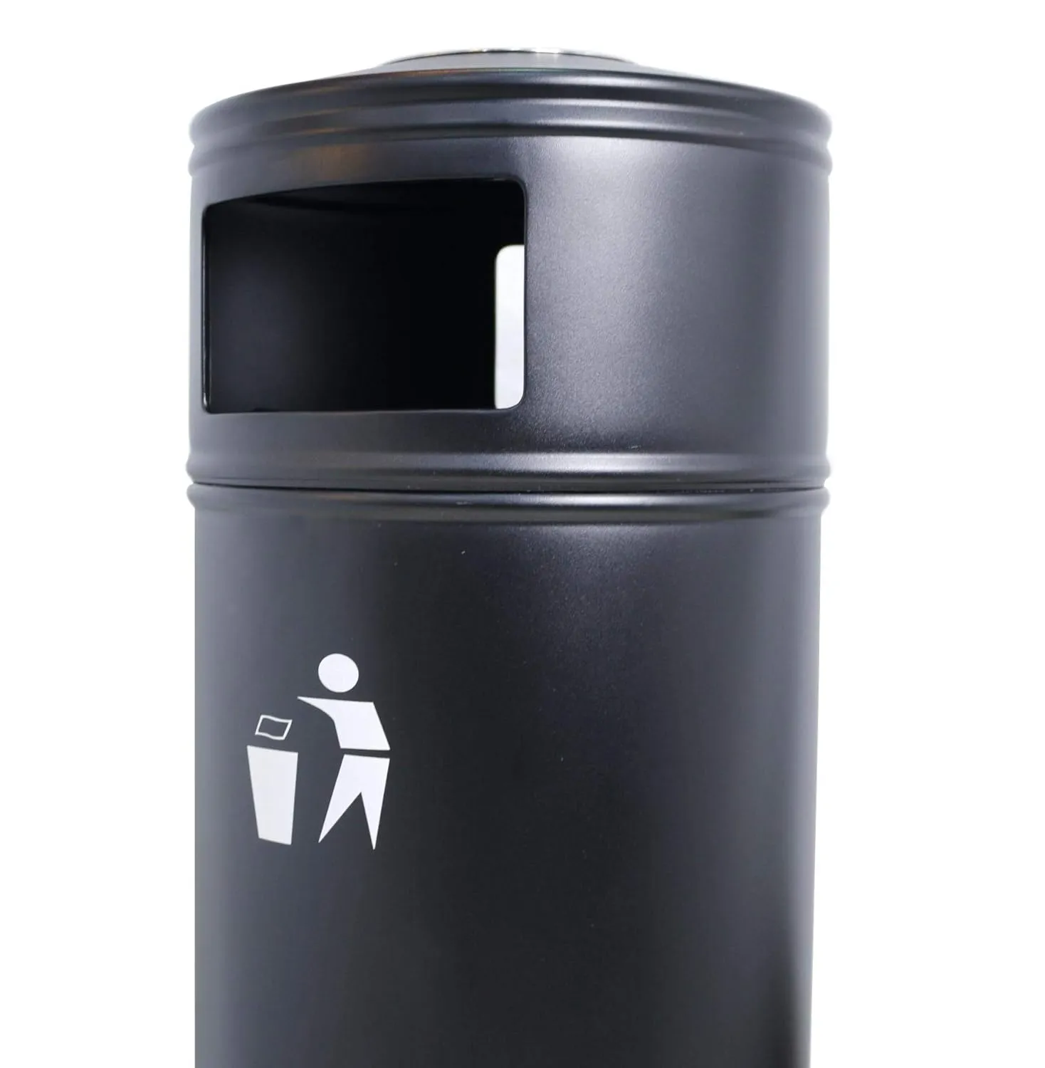 GRACE KITCHEN Outdoor Garbage Ashtray Bin (Black,60Ls)