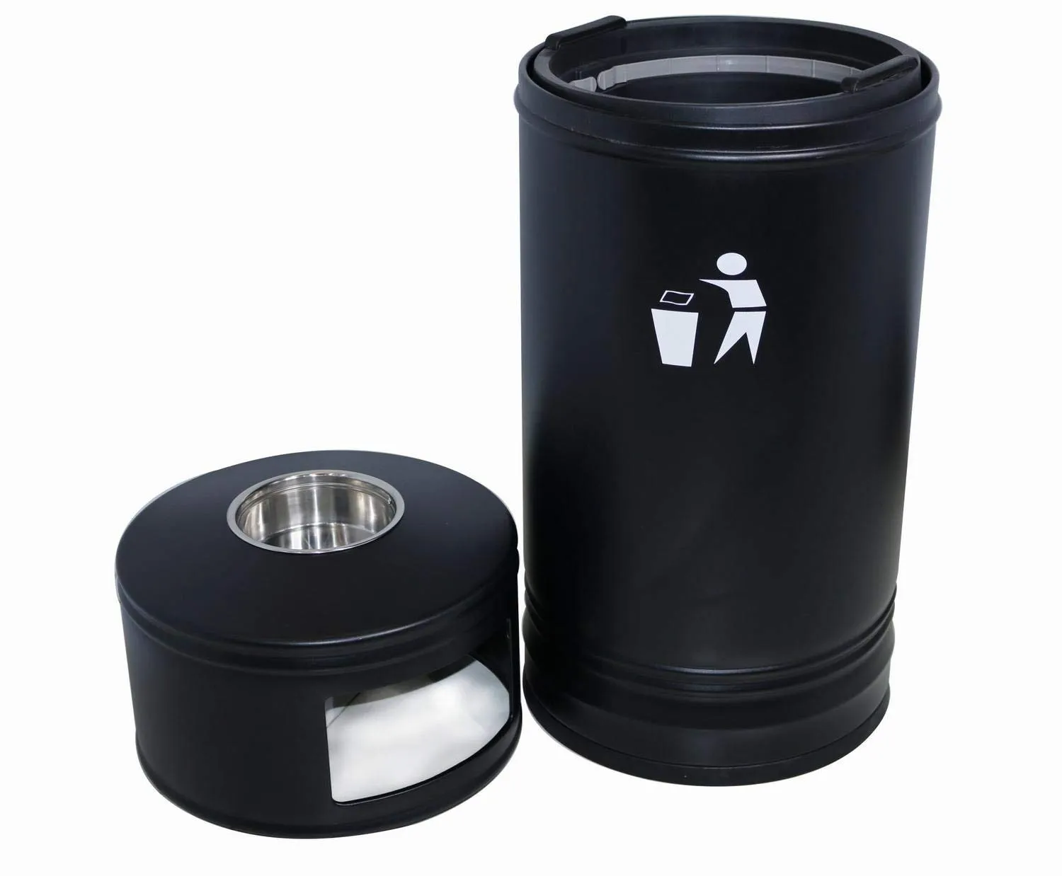 GRACE KITCHEN Outdoor Garbage Ashtray Bin (Black,60Ls)