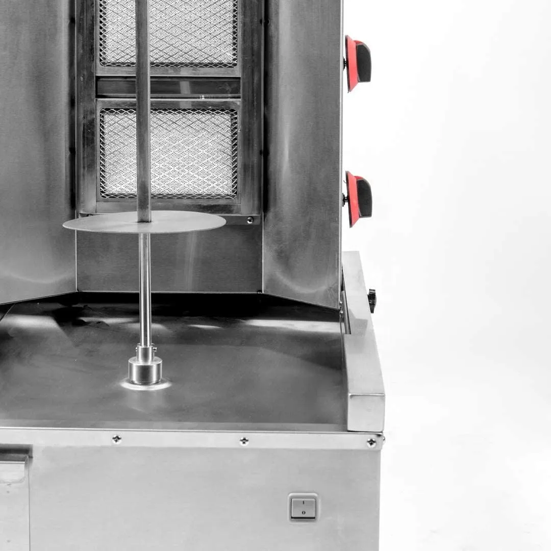 GRACE KITCHEN Gas Automatic Doner Kebab Machine Shawarma 4 Burners Tabletop Meat Product Equipment Shawarma Machine