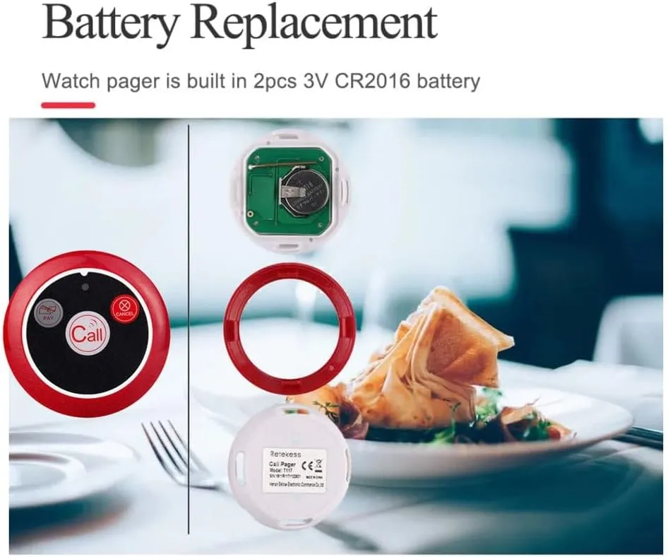 CRONY 3 Key Wireless Calling System Wireless Pager Calling System Restaurant Guest Paging System