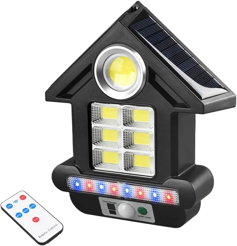 CRONYCL-S180 Solar Street Lights Outdoor, Motion Sensor Outdoor Street Light, High Sensitivity Photo-Sensing Device for Garden, Street, Deck, Yard, Garage, Patio