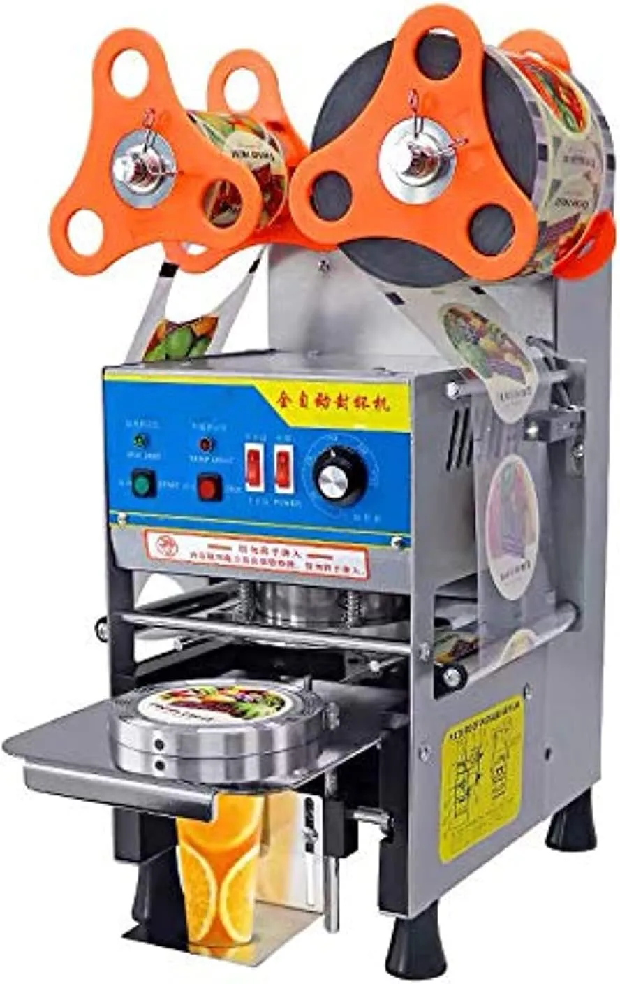 GRACE KITCHEN Cup Sealing Machine/Cup Sealer Film For Bubble Tea Automatic Plastic Cup Sealer 400-600Cups/hr Electric 400w (Automatic) ( Cup Sealing Machine)