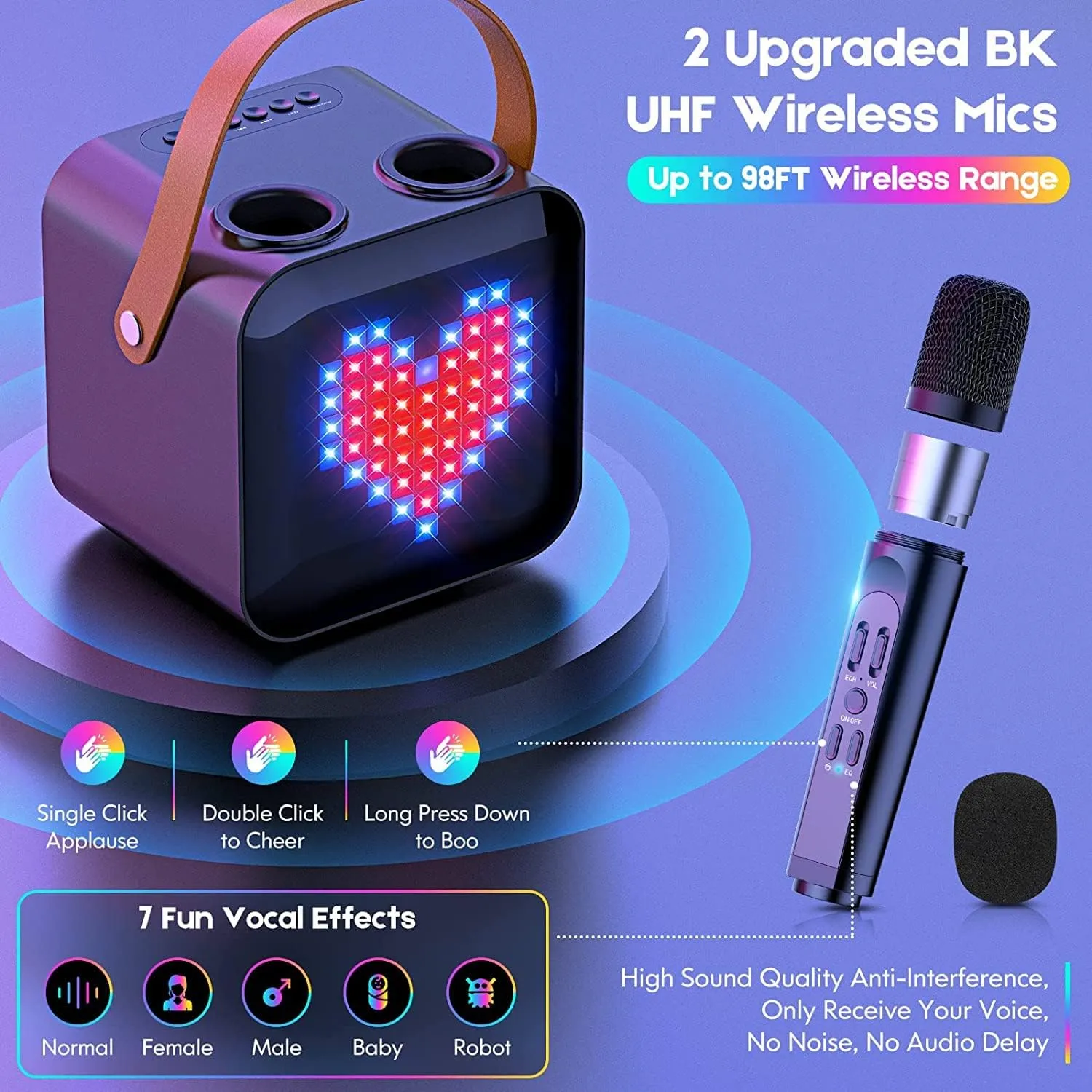 CRONY SP-100 BT Karaoke Speaker Portable Outdoor Singing Speaker