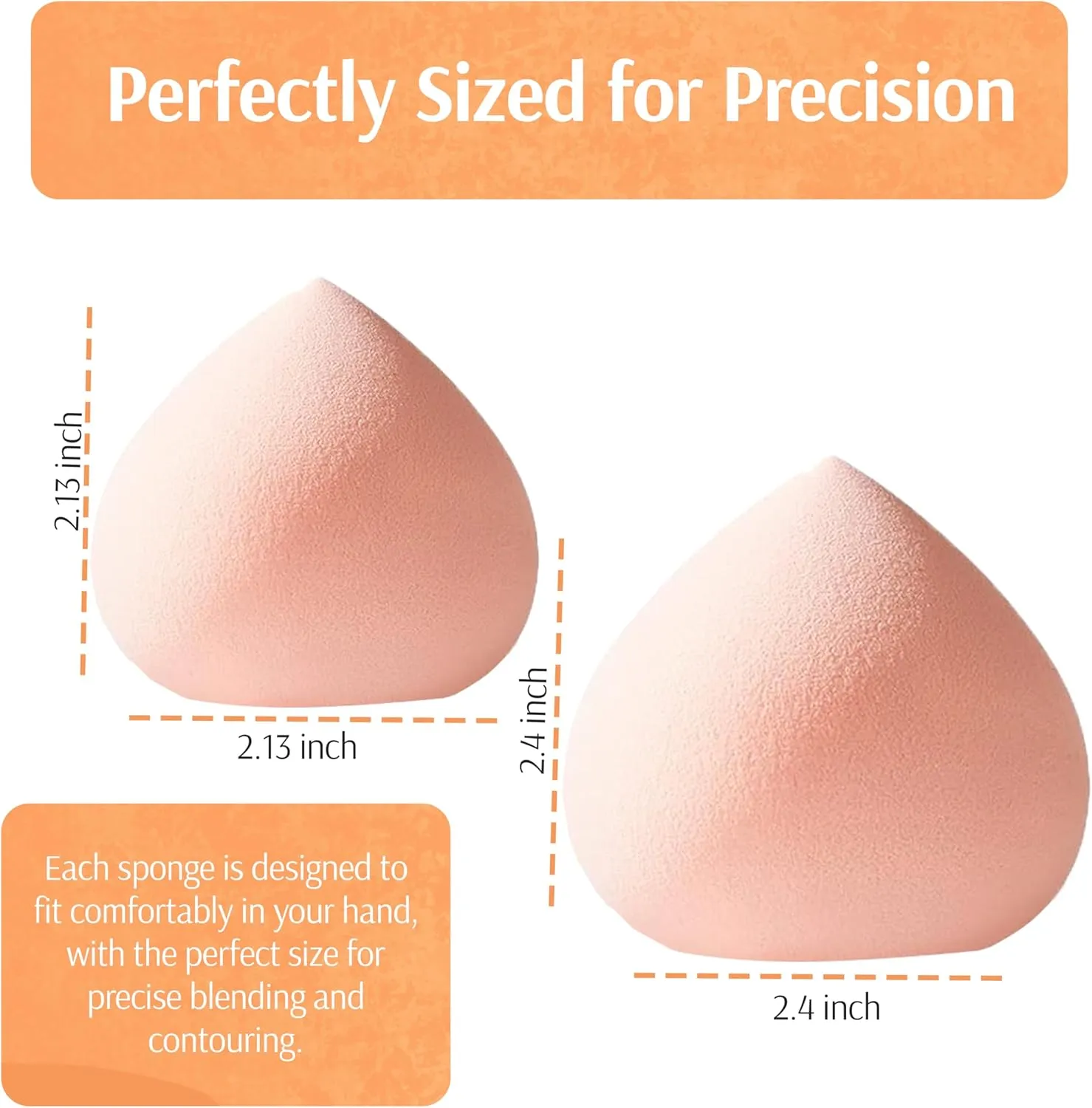 fixwal® 8 pcs makeup sponge puff set, foundation blending beauty sponge, complexion skin care flawless for liquid, eye cream, and powder, multi colored makeup blender