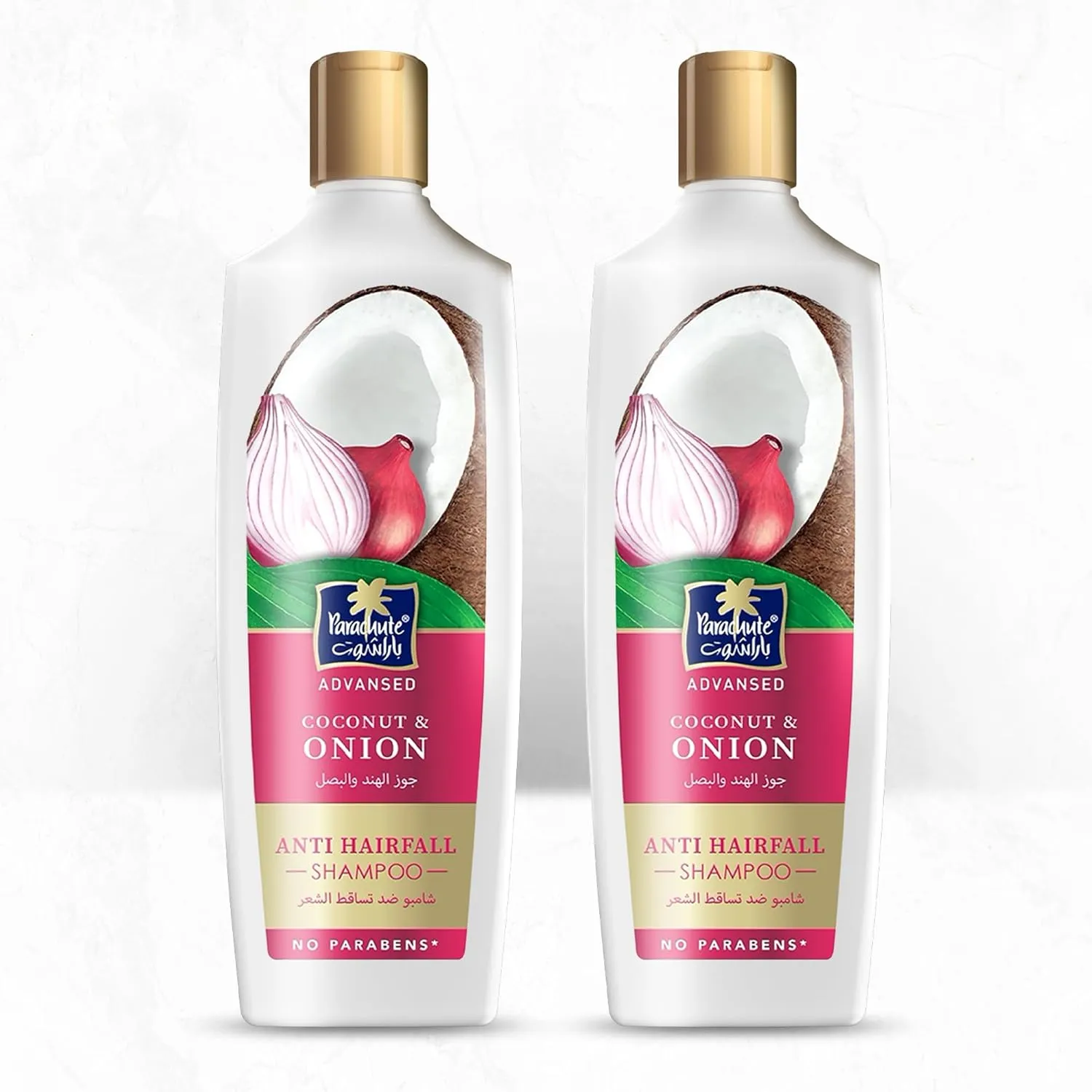 parachute advansed anti hairfall shampoo with onion & coconut | strengthens hair & reduces hairfall| purifies scalp | 0% harmful chemicals | 340ml (pack of 2)