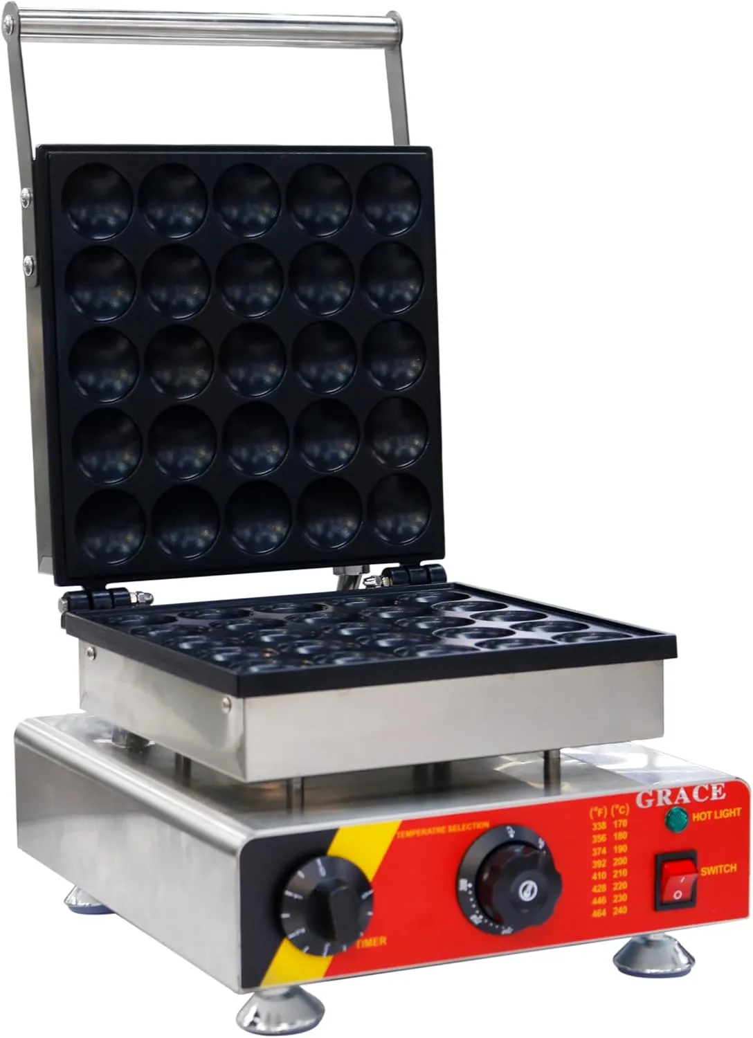 Grace Heavy Duty Mini Pancake Maker with Upper Heater