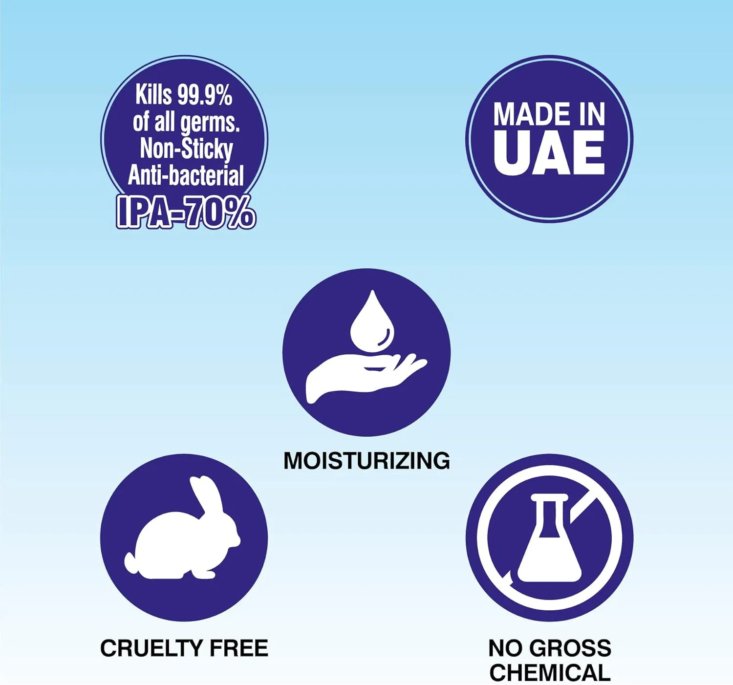 elegant hand sanitizer spray – 100ml – pack of 6 – 70% ipa – advanced germ protection – moisturizers & vitamin e