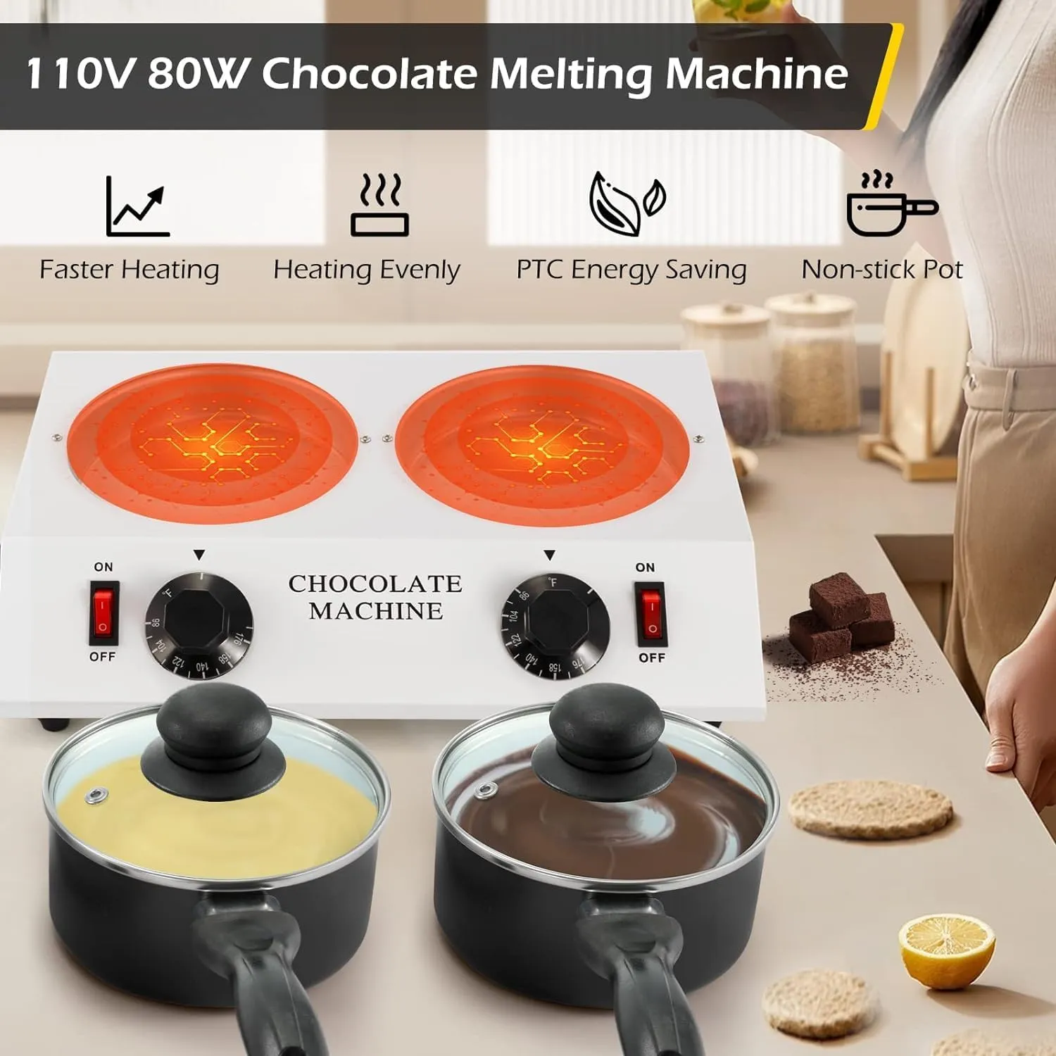 GRACE KITCHEN Chocolate Fondue Machine