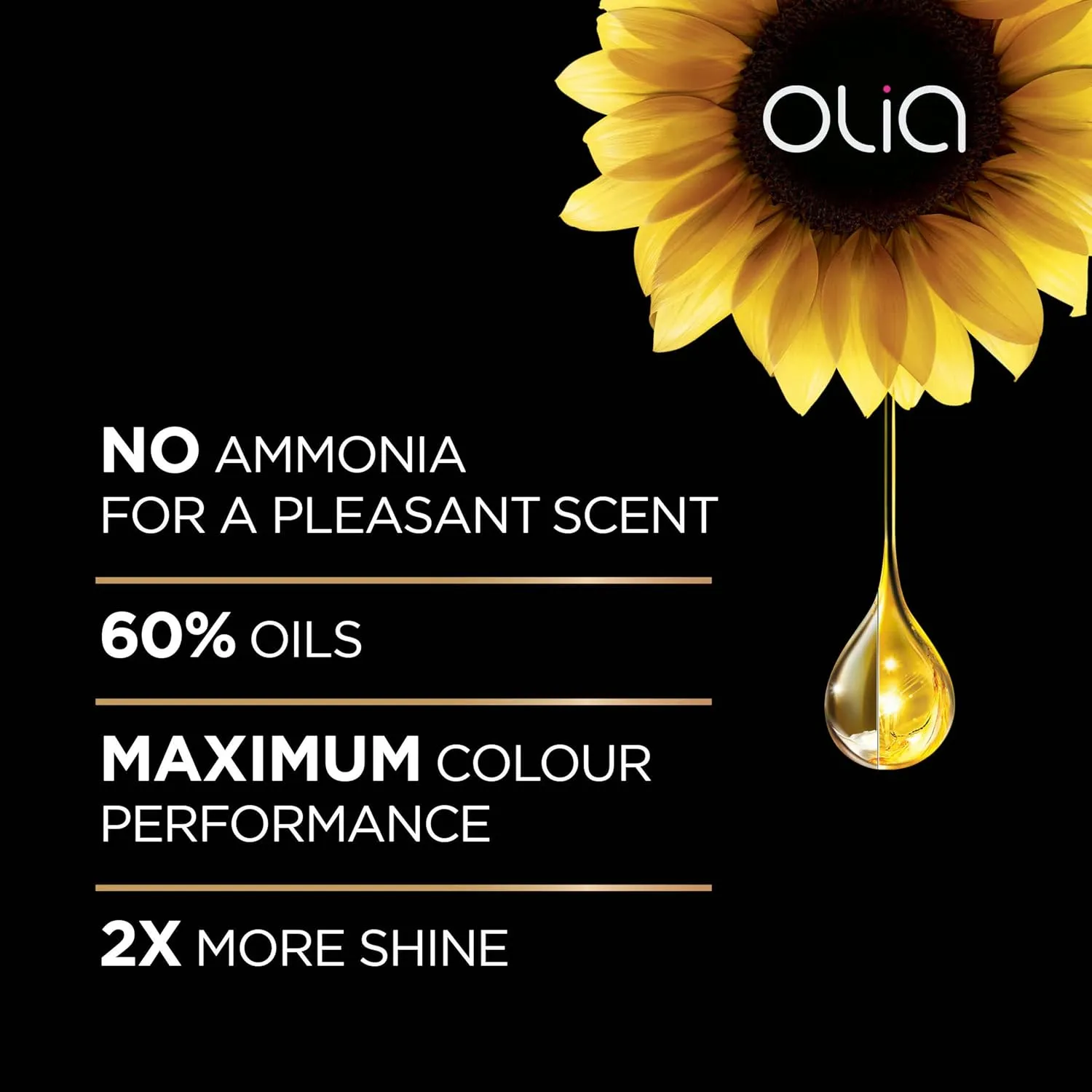 garnier olia, no ammonia permanent hair color with 60% oils, 4.15 iced chocolate
