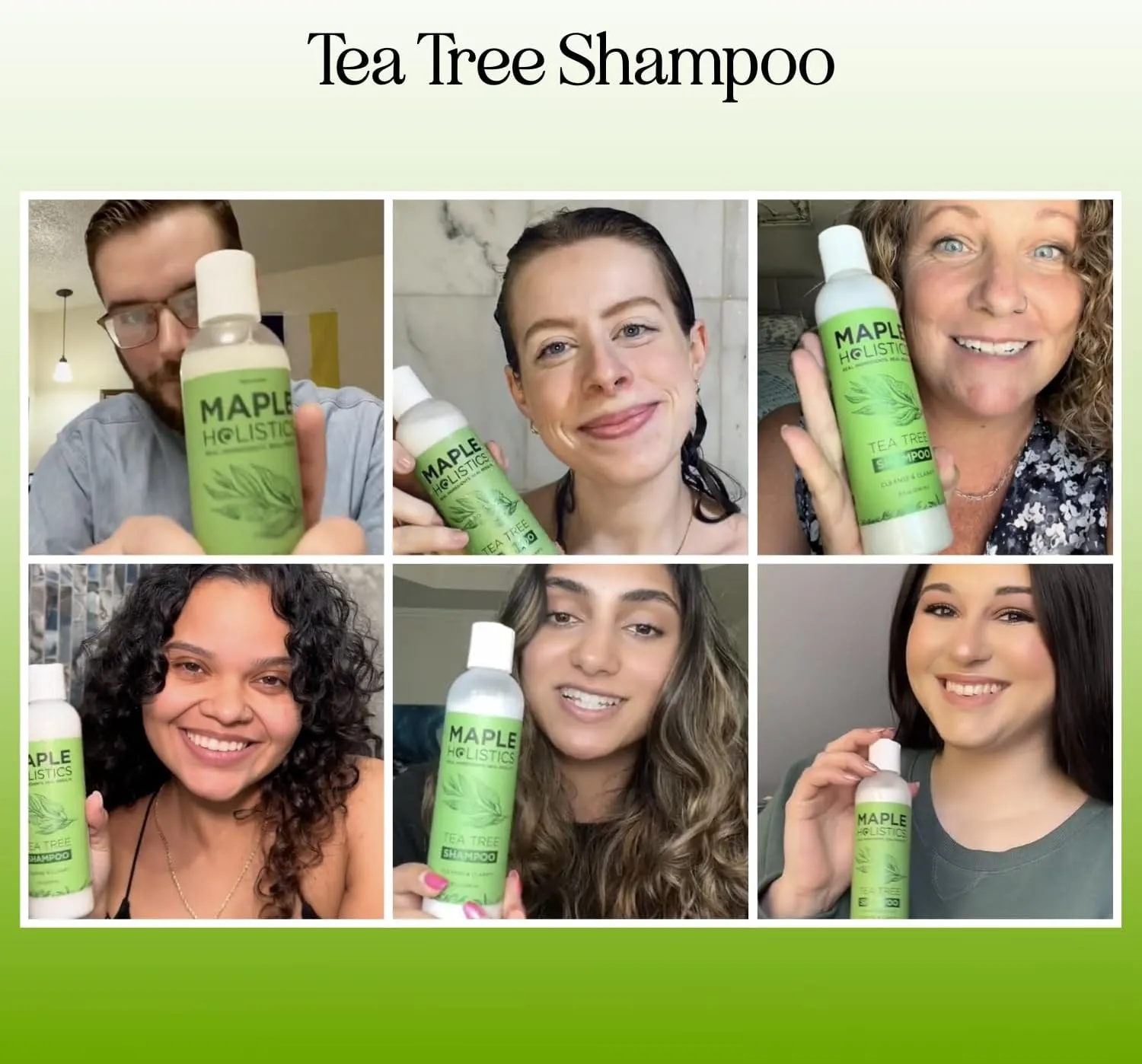 pure tea tree oil shampoo natural essential oil anti dandruff shampoo for dry itchy & flaky scalp anti fungal & anti bacterial sulfate free hydrating cleanser prevent head lice & thinning hair