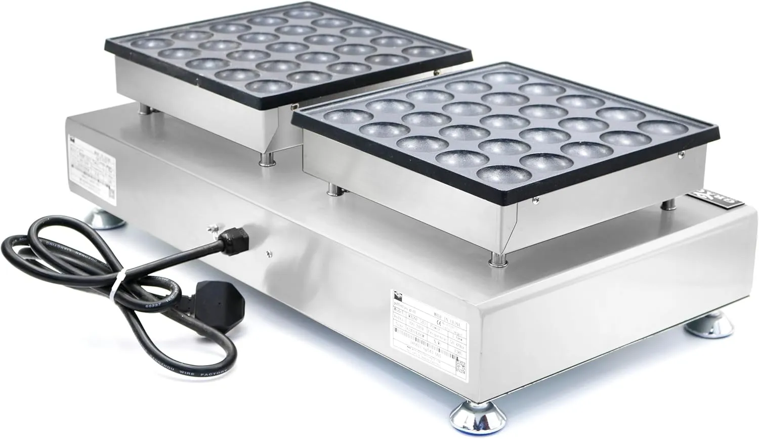 Grace Pancake Maker Mini Dutch Electric Dorayaki Maker Muffin Making Machine Non-stick Surface for Bakery Home and Kitchen Restaurant Leisure Snack Bar (GR-544-50 HOLES)