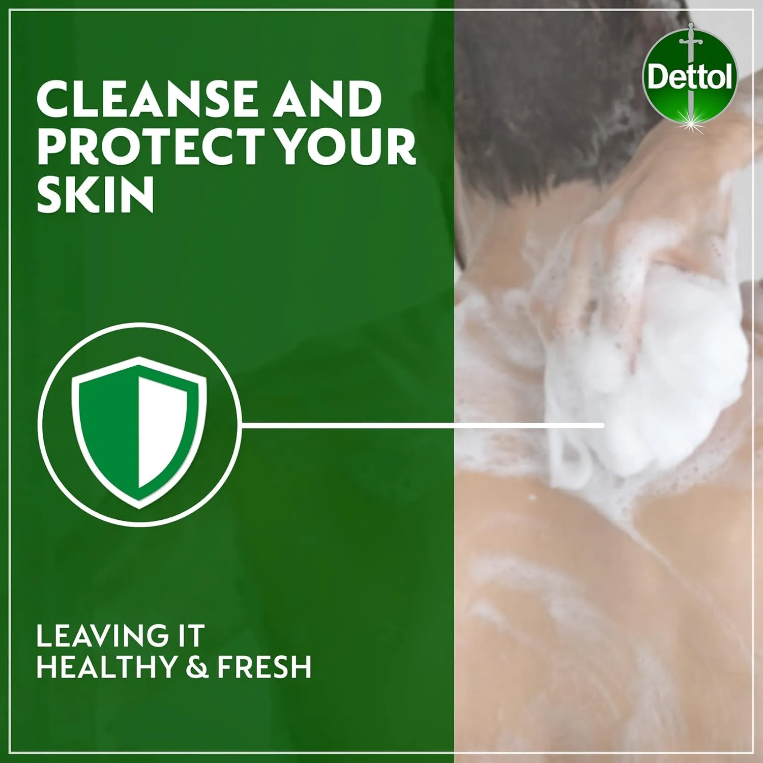 dettol hydra cool showergel & bodywash, cucumber & icy menthol fragrance for effective germ protection & personal hygiene,pack of 2 (250ml+ 500ml) (packaging may vary)