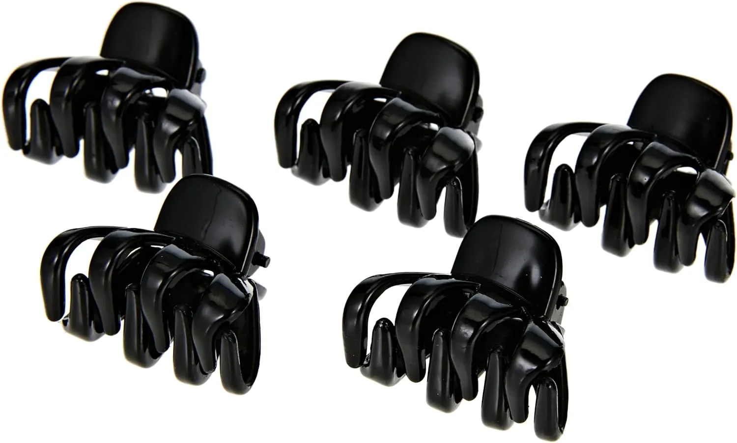 bememo 24 pack 3 cm mini grip octopus clip spider jaw hair claw clips (black)