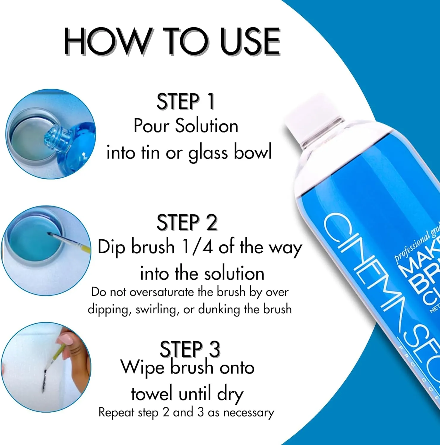 Cinema Secrets, BR016, Makeup Brush Cleanser, clear