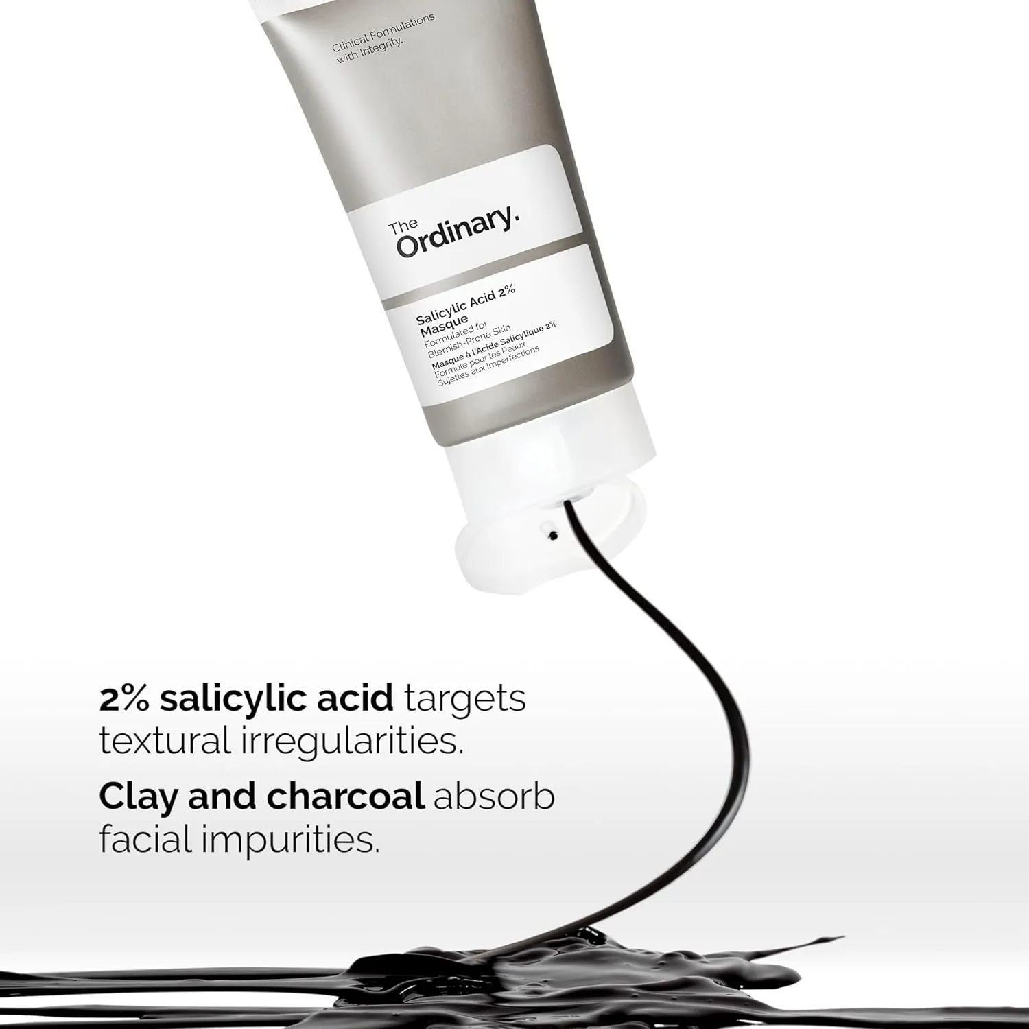 the ordinary salicylic acid 2% masque 50ml with 2% salicylic acid, vegetable charcoal, amazonian clays and squalane