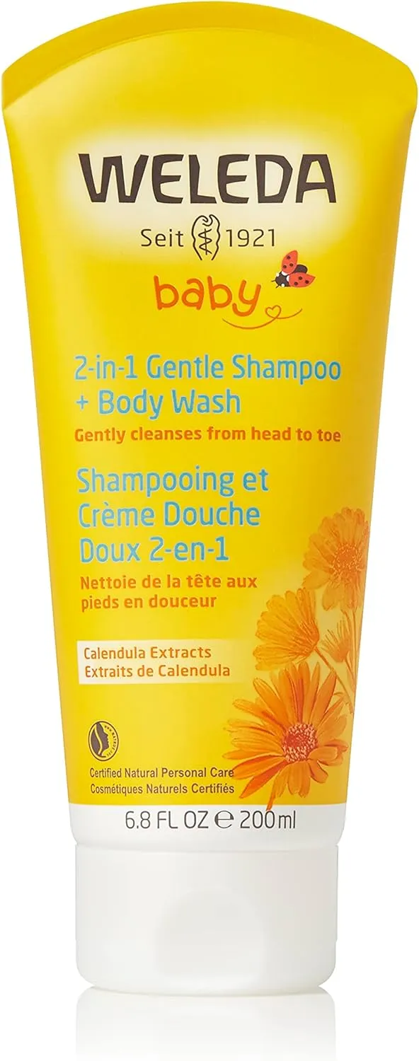 weleda baby 2 in 1 gentle shampoo and body wash 6.8 oz