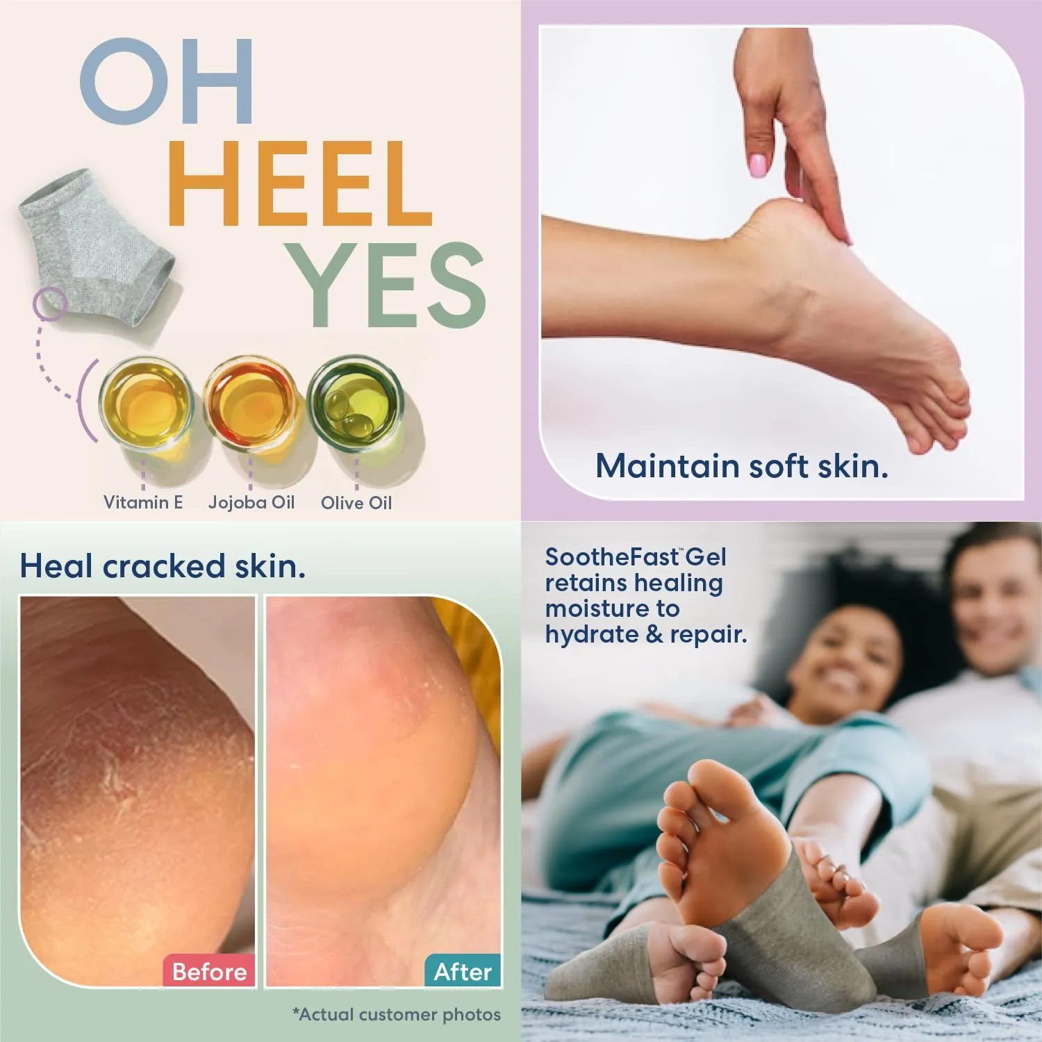dr. frederick's original moisturizing heel socks for cracked heel treatment 2 pairs stop cracked heels in their tracks