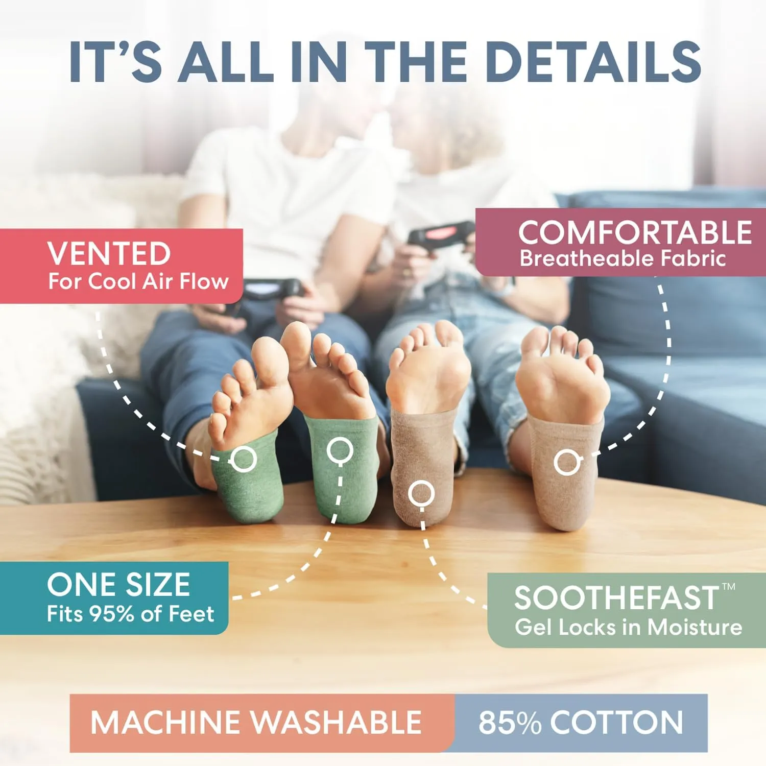 dr. frederick's original moisturizing heel socks for cracked heel treatment 2 pairs stop cracked heels in their tracks