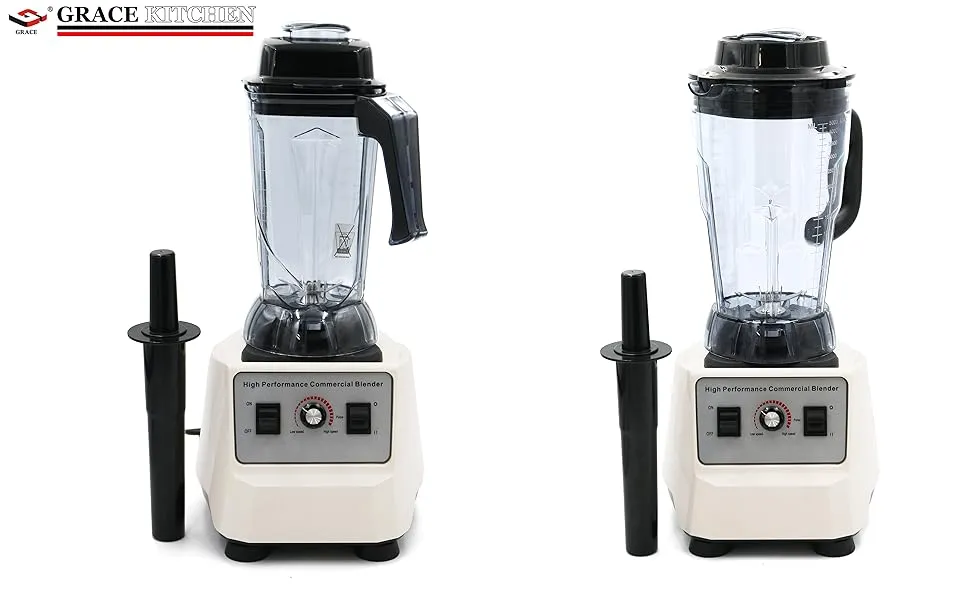 Grace Commercial Smoothie Blender with Non-Breakable Acrylic Jar, Strong Industrial Motor 1680W Acrylic Pitcher for Home and Business (2.5L EXTRA JAR)