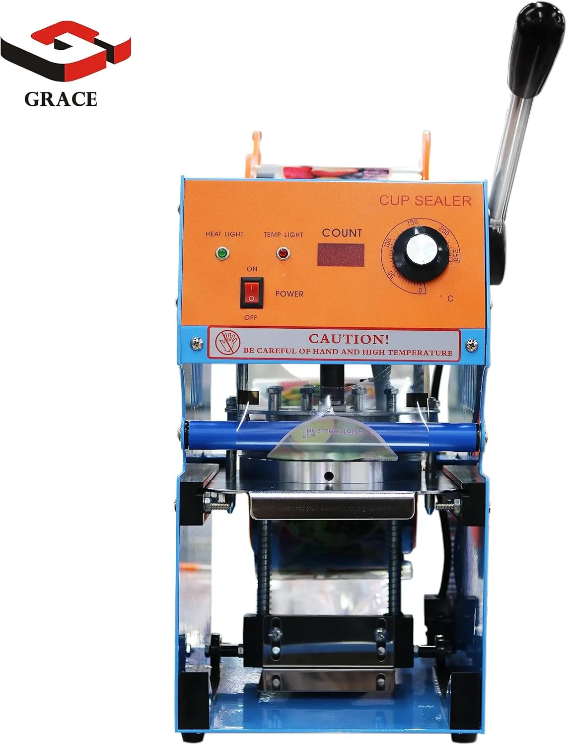 GRACE KITCHEN Manual Handle cup sealing machine commercial sealer hand pressure sealing maker Bubble pearl milk tea shop closure Cup lid