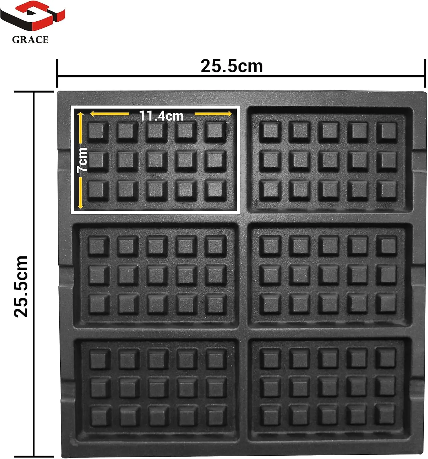 GRACE Commercial Electric Popsicle Stick Waffle Machine Stainless Non-stick Plate Waffle Pops Maker 1500W/220V