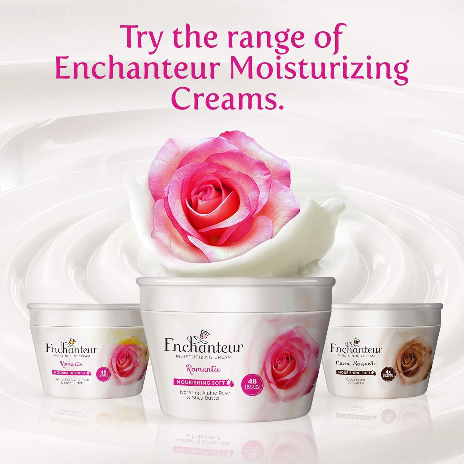 enchanteur nourishing soft moisturizing cream romantic for soft, smooth skin, instant softness, 100 ml