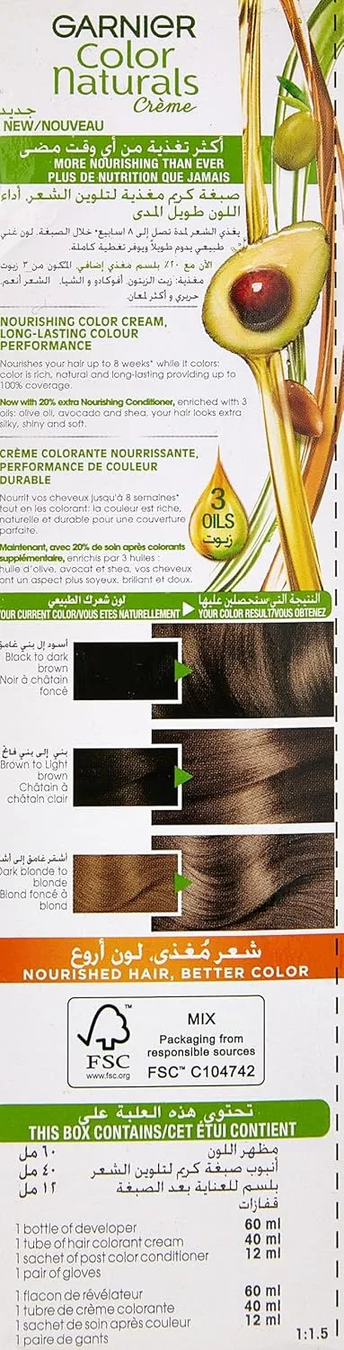 garnier color naturals shade 2 twin pack,60 ml x 2