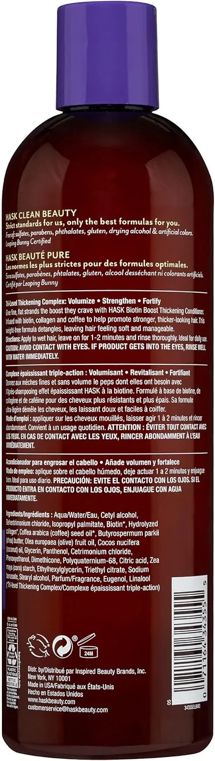 hask biotin boost thickening conditioner, 355 ml